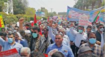 همبستگی جامعه دریایی و بندری هرمزگان با مردم فلسطین در آخرین جمعه ماه رمضان