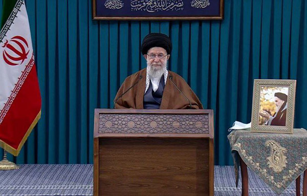 سخنرانی تلویزیونی رهبر انقلاب اسلامی به مناسبت روز قدس +عکس