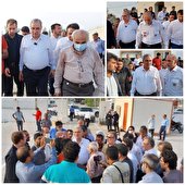 بازدید وزیر بهداشت از مرکز خدمات جامع سلامت سایه خوش و دیدار با زلزله زدگان