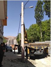تیر برق‌های مزاحم در ارجمند برچیده می‌شوند