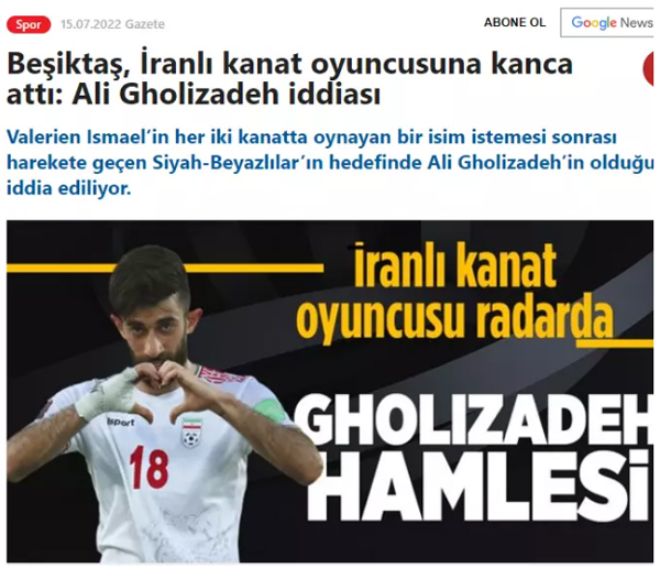 اصرار سرمربی بشیکتاش به جذب ملی پوش کشورمان اصرار سرمربی بشیکتاش به جذب ملی پوش کشورمان