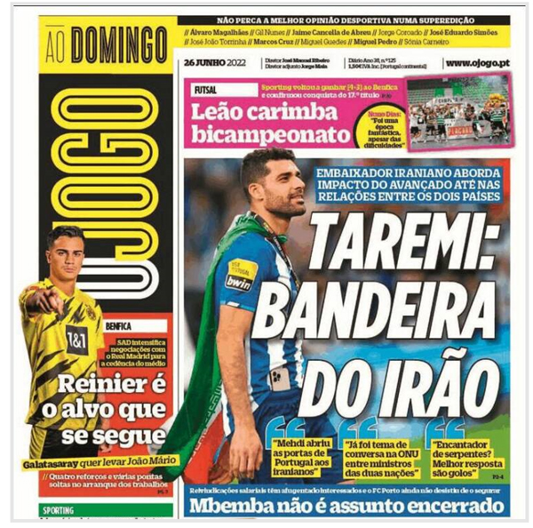 عکس | تمجید یک روزنامه پرتغالی از طارمی