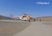 استقرار یک فروند بالگرد اطفای حریق در شهرستان خداآفرین