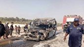 جسد ۱۰  زائر حادثه تصادف منجر به آتش سوزی شوملی  به پزشکی قانونی ایلام منتقل شد
