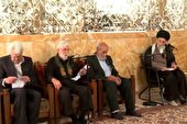 ببینید | شعرخوانی مرحوم موید در محضر رهبر انقلاب