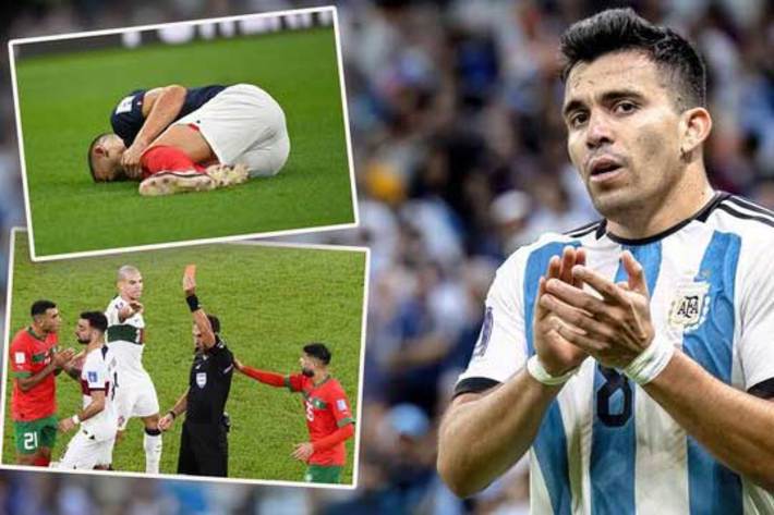 دو بازیکن از آرژانتین و یک بازیکن از مراکش دیدارهای نیمه نهایی جام جهانی را از دست دادند.