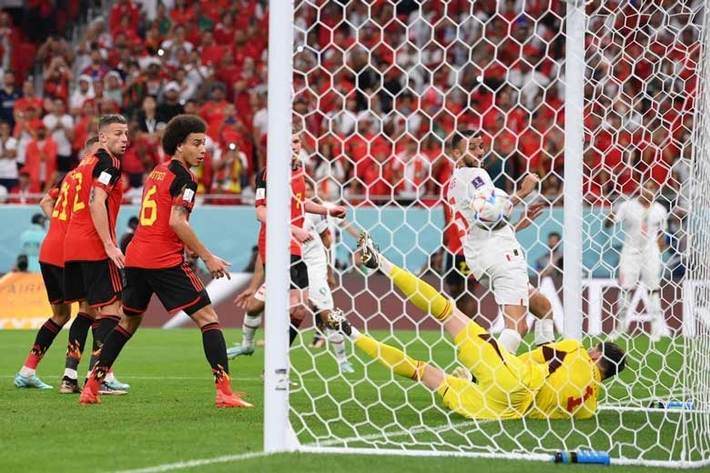 تیم ملی فوتبال بلژیک در دومین دیدار خود در جام جهانی ۲۰۲۲ قطر برابر مراکش شکست خورد تا صعودش به مرحله بعد پیچیده شود.