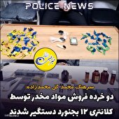 دو خرده فروش مواد مخدر توسط کلانتری۱۲ بجنورد دستگیر شدند