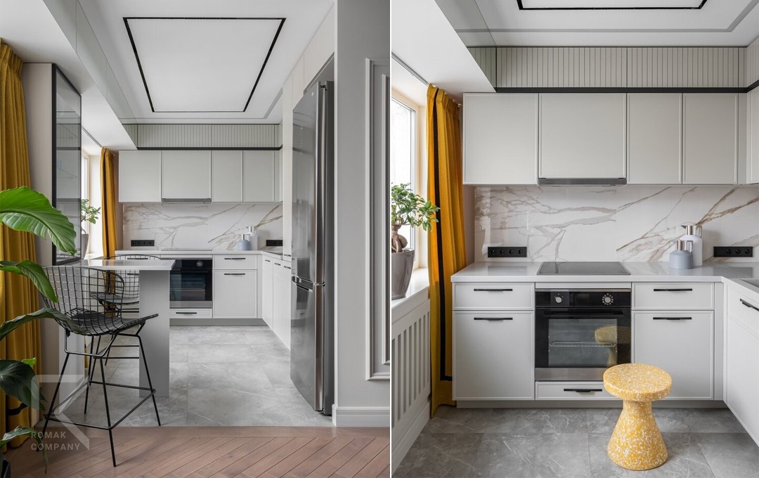 کابینت جادار برای آشپزخانه کوچک و نقلی؛ رنگ‌های مناسب و معرفی راه‌های افزایش فضای کابینت