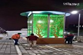 نصب اولین درخت مصنوعی در تبریز