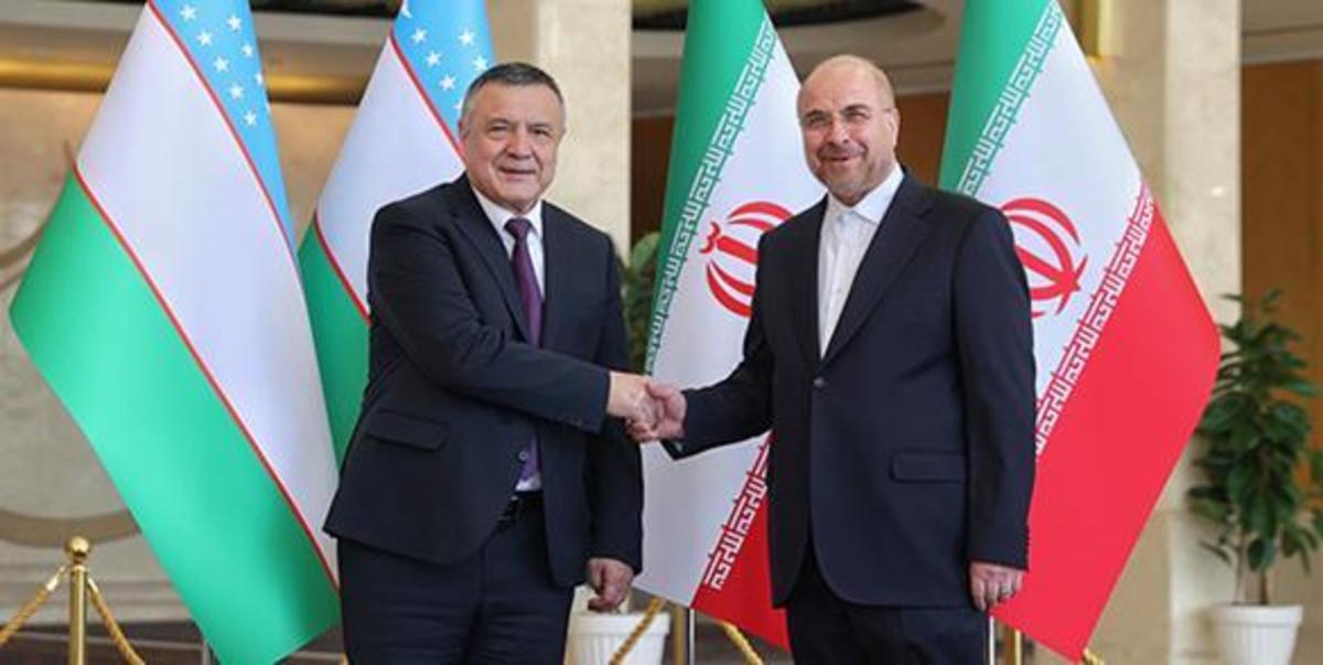 آقاي قاليباف از رئیس مجلس قانونگذاری جمهوری ازبکستان در محل مجلس، استقبال کرد.