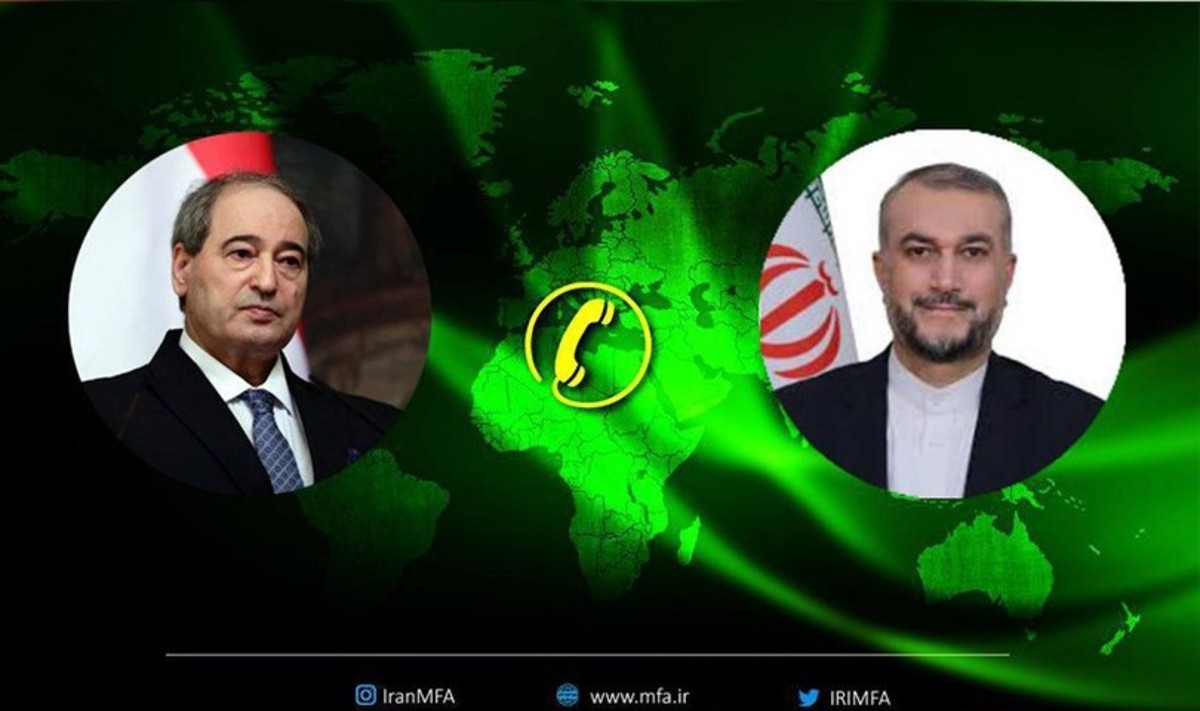 گفت‌و‌گوی تلفنی وزرای امور خارجه جمهوری اسلامی ایران ‌‌و سوریه