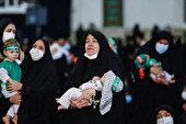 ببینید | اجتماع بزرگ مادران و شیرخوارگان عاشورایی در مصلای تهران