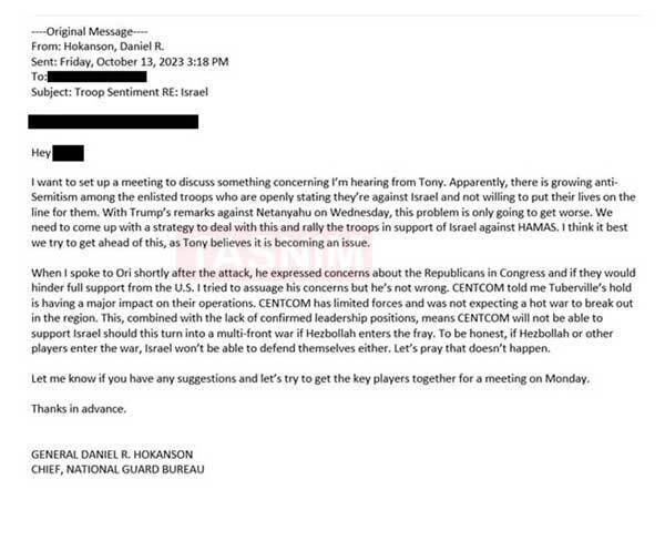 اذعان فرمانده گارد ملی آمریکا به دودستگی در ارتش این کشور