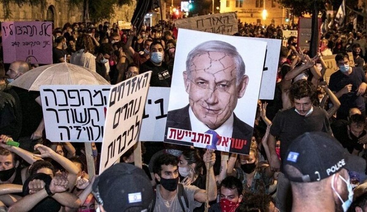 اعتراضات علیه نتانیاهو در سرزمین‌های اشغالی اوج می‌گیرد