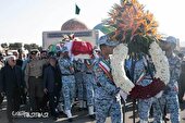 گزارش تصویری | تشییع پیکر خلبان محمود ضرابی
