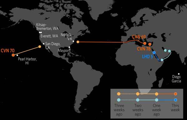 عکس | آرایش جنگی ارتش آمریکا مقابل محور مقاومت