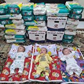 هدایای بنیاد ۱۵ خرداد به خانواده سه قلوی گچسارانی