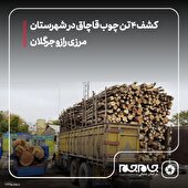 کشف ۴ تن چوب قاچاق در شهرستان مرزی رازوجرگلان