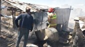 زبانه‌های آتش به جان انبار شهرداری منطقه ۴ همدان افتاد