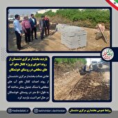 بخشدار مرکزی دشتستان از پروژه دفع آب های سطحی خوشمکان بازدید کرد