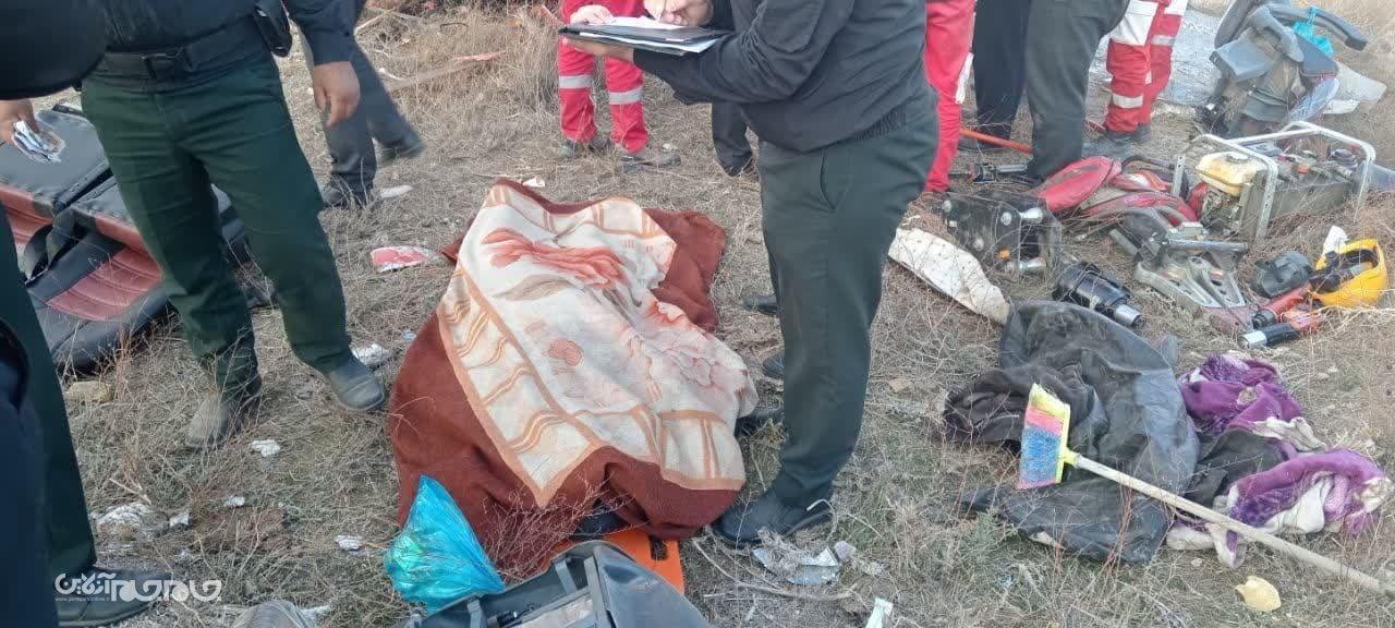 واژگونی اتوبوس در محور اسفراین_بجنورد با دو نفر فوتی