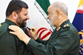 تصاویری از اعطای درجه سرتیپ دومی به سید مهدی موسوی توسط فرمانده کل سپاه