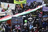 راهپیمایی در محکومیت رژیم صهیونیستی و حمایت از لبنان و فلسطین