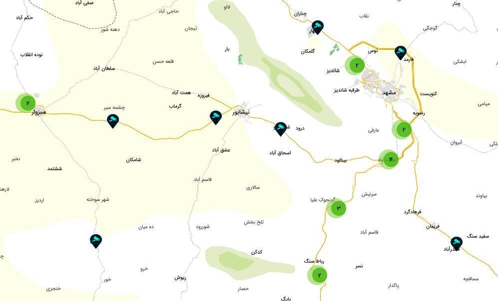 امکان مشاهده تصاویر ۲۵ جاده اصلی خراسان رضوی در سامانه ۱۴۱ راهداری امکان مشاهده تصاویر ۲۵ جاده اصلی خراسان رضوی در سامانه ۱۴۱ راهداری