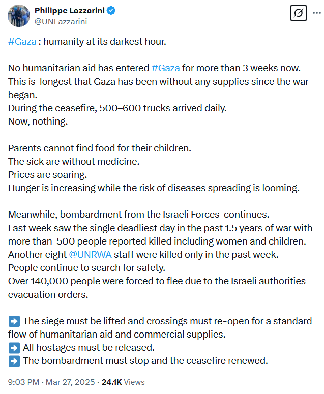 ۳ هفته از ورود آخرین کمک بشردوستانه به غزه میگذرد ۳ هفته از ورود آخرین کمک بشردوستانه به غزه میگذرد