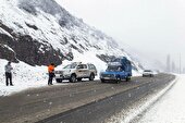 بارش برف و باران در جاده‌ های ۱۶ استان ایران