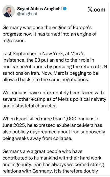 امیدواریم رهبری سیاسی خردمندانه‌تر بار دیگر به آلمان بازگردد