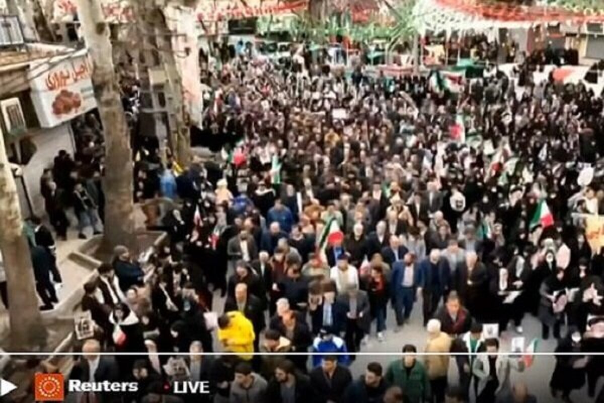 عکس | پوشش راهپیمایی ۲۲ بهمن در رویترز