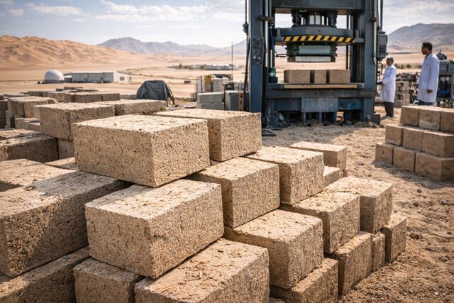 آجرهای بیابانی جایگزین سیمان میشوند آجرهای بیابانی جایگزین سیمان میشوند