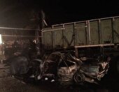 تصادف خودروی سواری با تریلی در پاکدشت