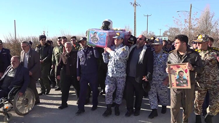 تشییع پیکر  خلبان شهید مهدی فیروزمند