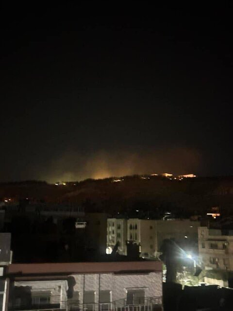 عکس | حمله رژیم صهیونیستی به نزدیکی کاخ ریاست‌ جمهوری سوریه