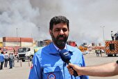 پایان عملیات ملی اطفای حریق اسکله شهید رجایی اعلام شد