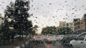 بارش در آسمان قم