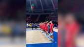 ببینید | سلام نظامی ملی‌پوشان والیبال هنگام خواندن سرود ملی ایران