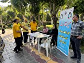 برگزاری میز خدمت اطلاع‌رسانی بیمه فراگیر خانوار ایرانی در پارک هامون مهرشهر کرج
