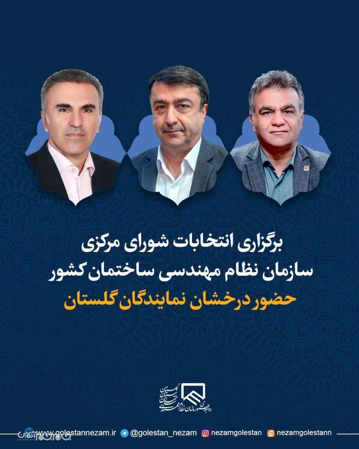 در این دوره از انتخابات، سه نفر از اعضای هیأت‌مدیره سازمان استان گلستان موفق به کسب آرای لازم و ورود به لیست ۶۴ نفری شورای مرکزی کشور شدند.