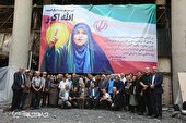 گزارش تصویری | بازدید جمعی از هنرمندان از محل حمله رژیم صهیونی به ساختمان شیشه‌ای صداوسیما