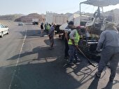 اتمام عملیات حذف نقطه پرحادثه محدوده پل کلدن محور جیرفت- دلفارد