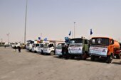 استقرار ناوگان لُجستیکی اروندان در مرز شلمچه برای پشتیبانی از پیاده‌روی اربعین حسینی (ع)