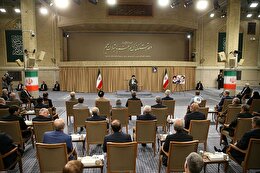 گزارش تصویری | دیدار رئیس‌ جمهور و اعضای هیئت دولت با رهبر انقلاب