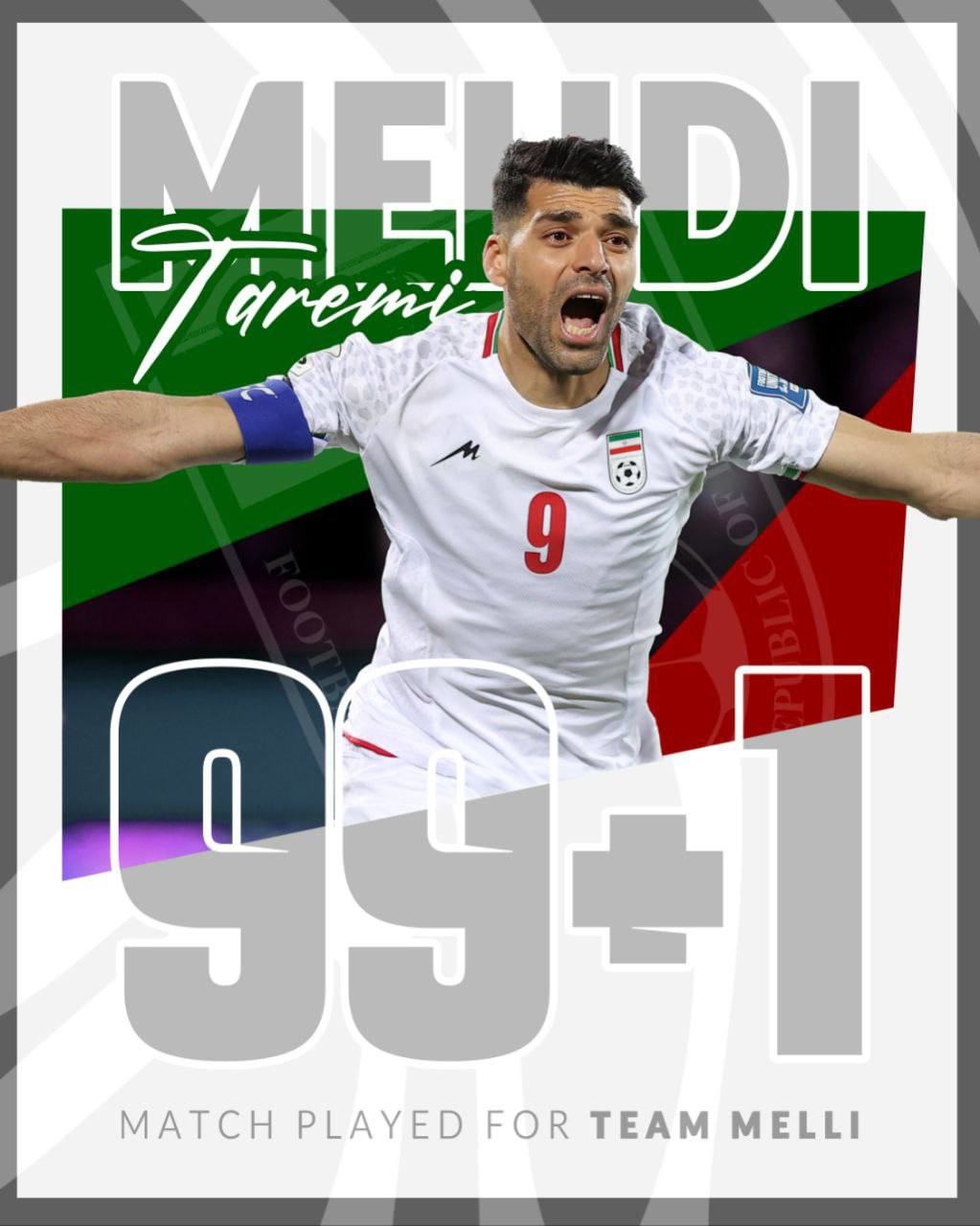 جدیدترین رکورد طارمی با پیراهن تیم ملی فوتبال ایران جدیدترین رکورد طارمی با پیراهن تیم ملی فوتبال ایران