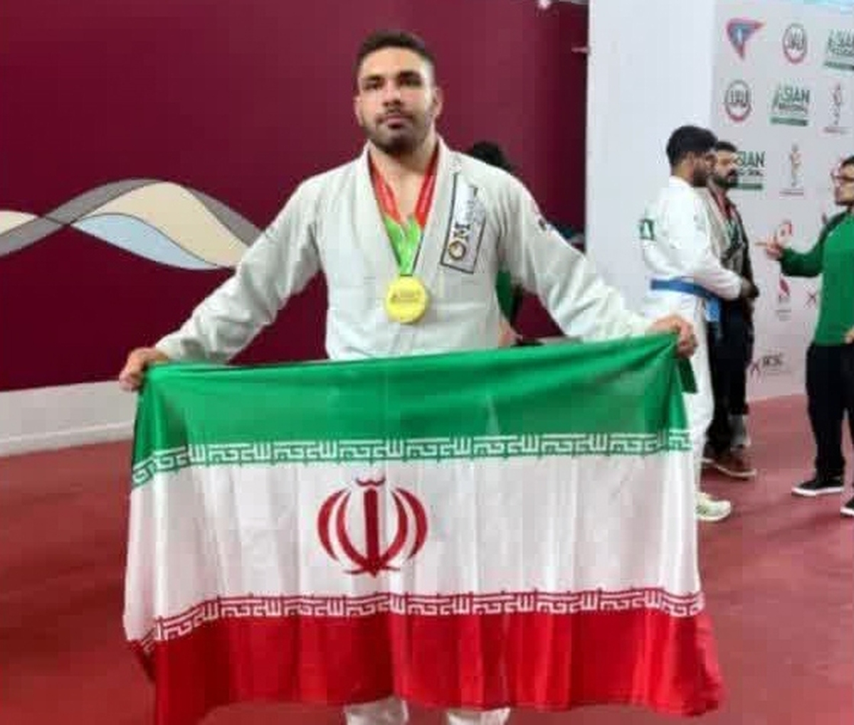 کسب مدال طلای جوجیتسو آسیا توسط سرباز قزوینی