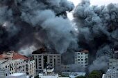 ببینید | لحظه انفجار دانشگاه اسلامی غزه در ادامه حملات اسرائیل
