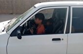 توقيف پرايد به رانندگي کودک 9 ساله
